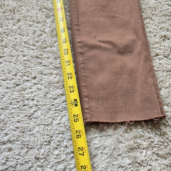 Mavi Viola jeans brown high rise slim straight raw hem womens 25/27 - Picture 8 of 11